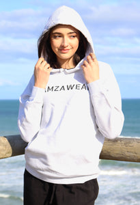 Womens White Marble RamzaWear Hoodie